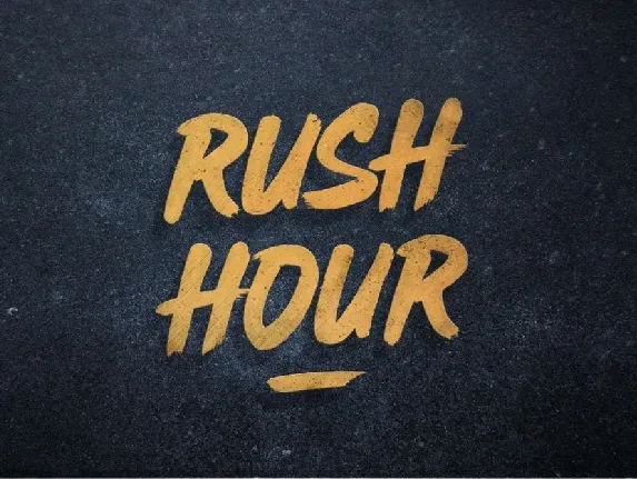 Rush Hour Brush font