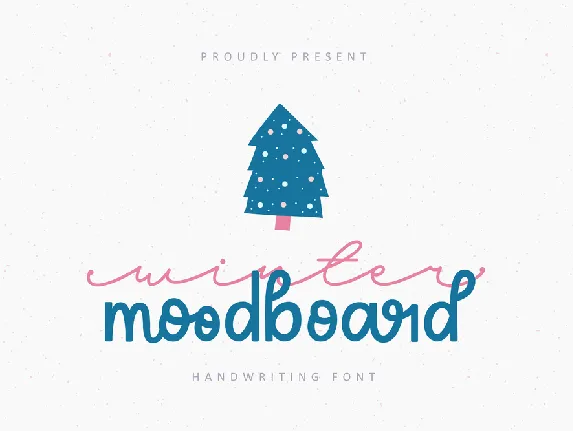 winter moodboard font