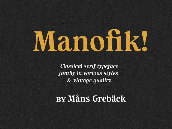 Manofik Serif font