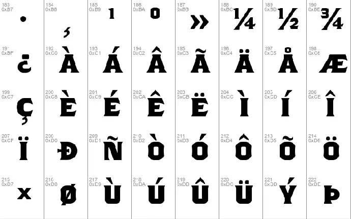 TSIYUGUNSINI font