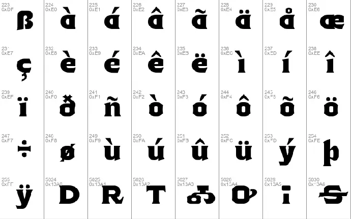 TSIYUGUNSINI font