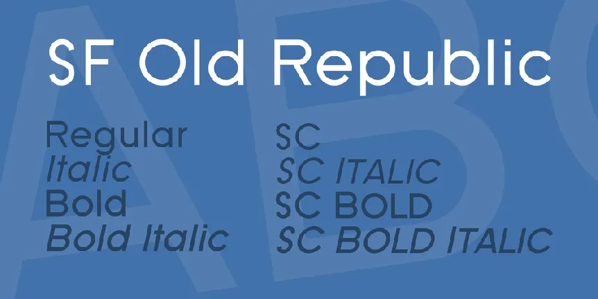 SF Old Republic font