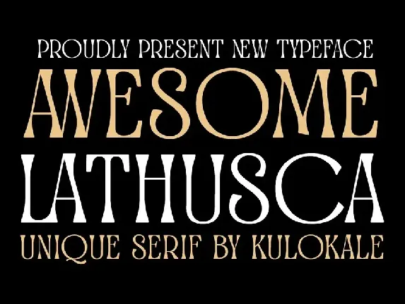 Awesome Lathusca font