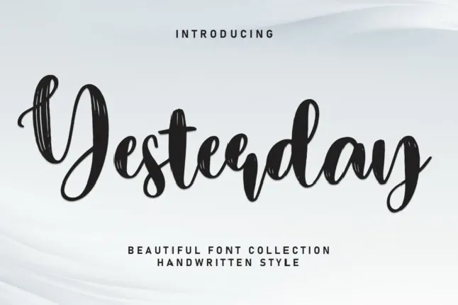 Yesterday Script font