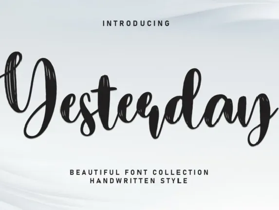 Yesterday Script font