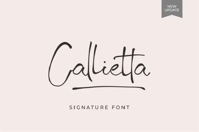 Callietta font