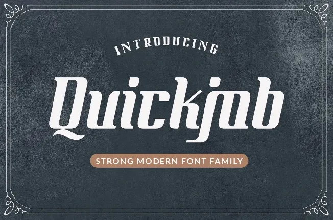 Quickjob Display font