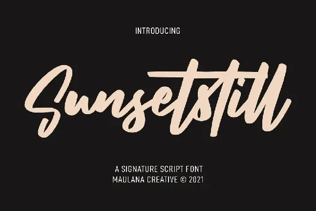 Sunsetstill font