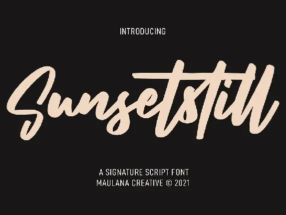 Sunsetstill font