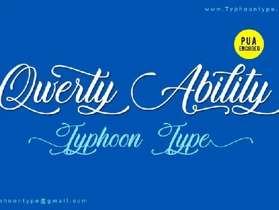 Qwerty Ability Script font