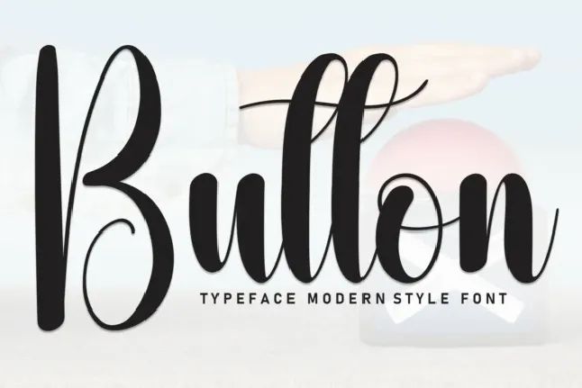 Button Script font