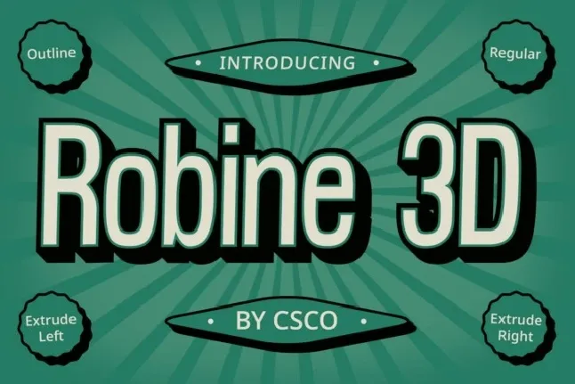 Robine 3D font