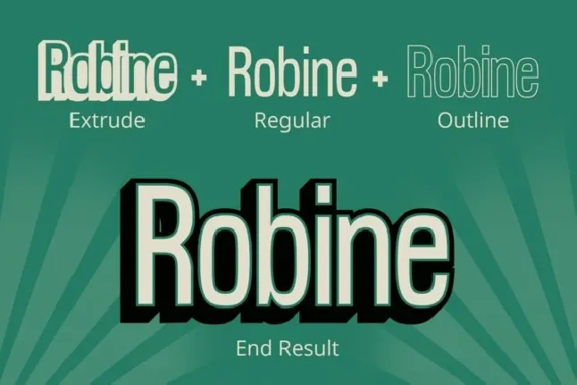 Robine 3D font