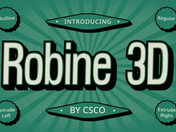 Robine 3D font