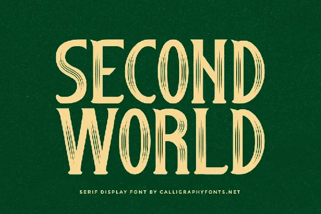 Second World Demo font