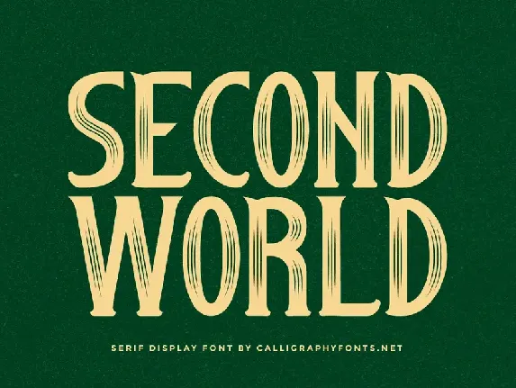 Second World Demo font