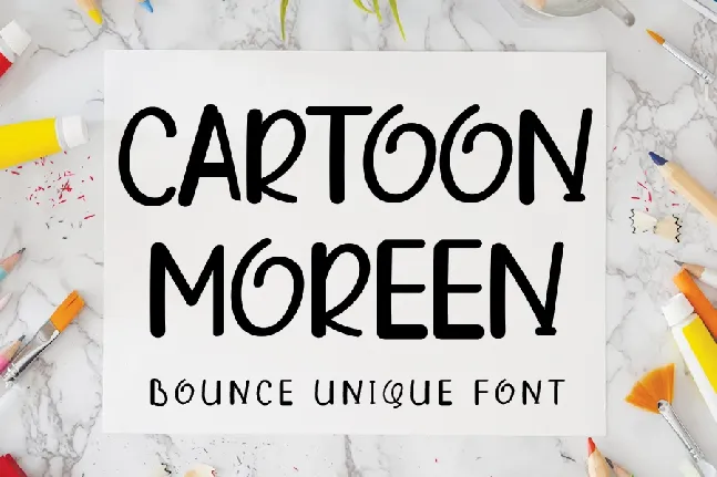 Cartoon Moreen font