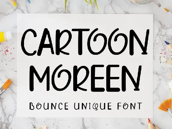 Cartoon Moreen font