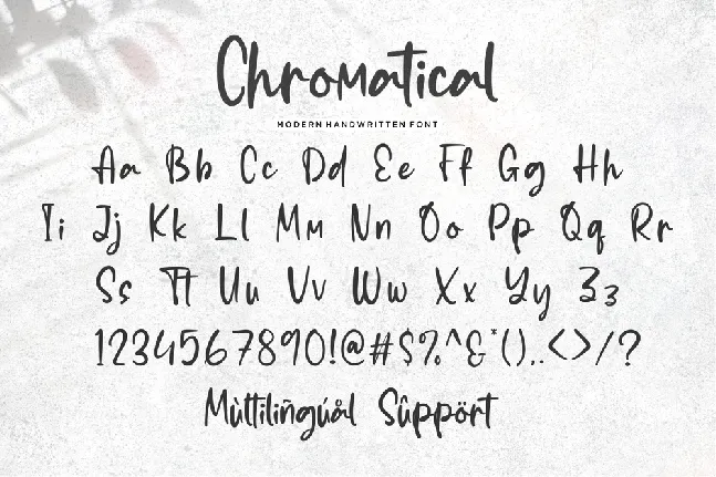 Chromatical font