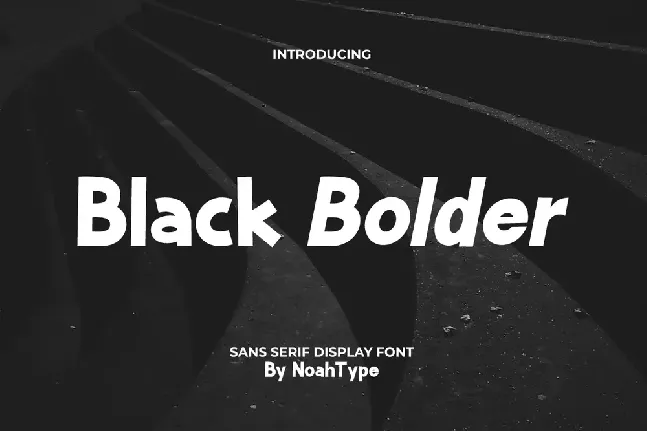 Black Bolder Demo font