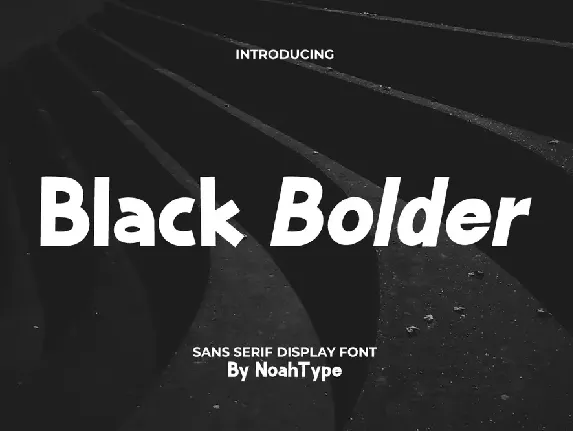 Black Bolder Demo font