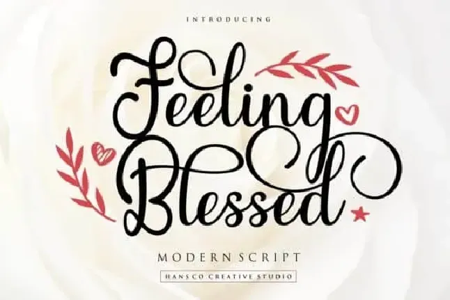 Feeling Blessed Calligraphy font