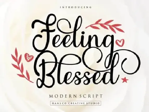 Feeling Blessed Calligraphy font