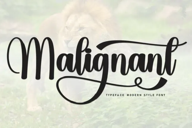 Malignant Script font