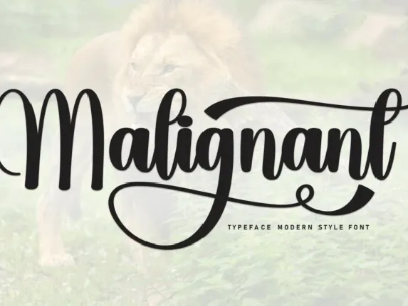 Malignant Script font