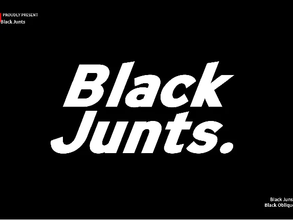 Black Junts font