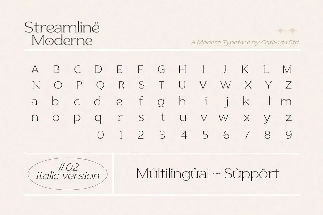 Streamline Moderne font