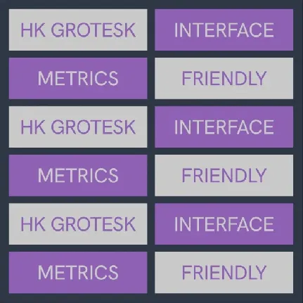 HK Grotesk font