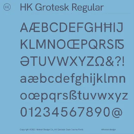 HK Grotesk font