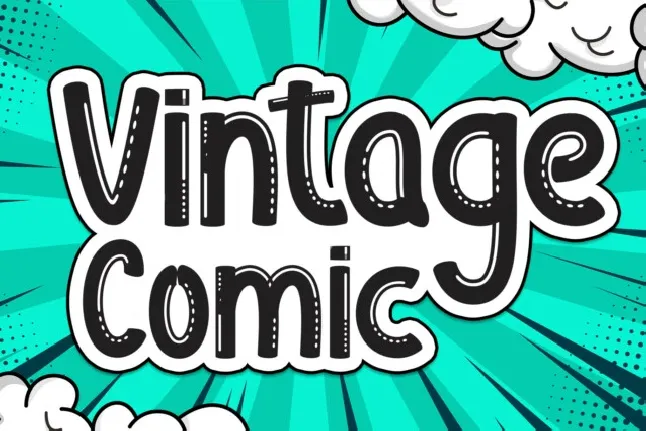 Vintage Comic Display font