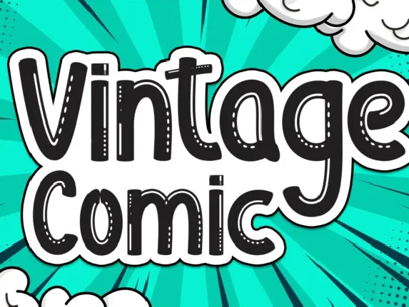 Vintage Comic Display font