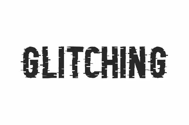 Glitching Demo font