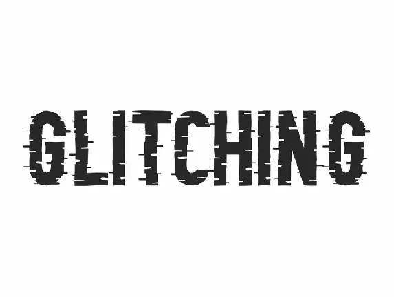 Glitching Demo font