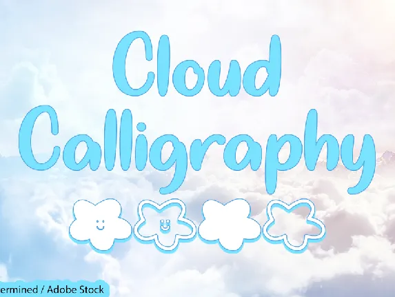 Cloud Calligraphy font