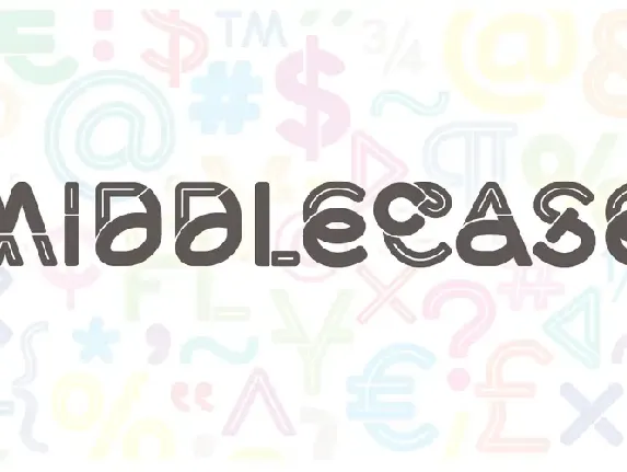 Middlecase font