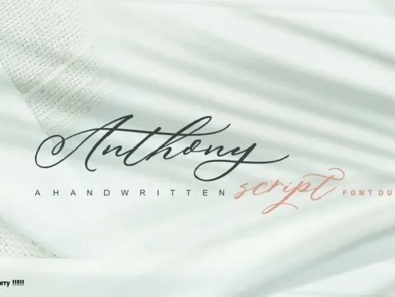 Anthony Script font