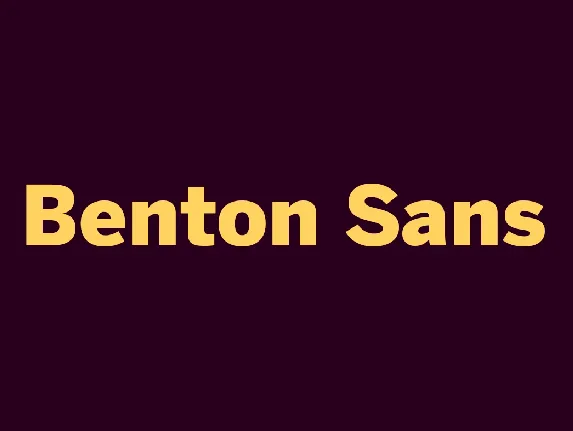 Benton Sans font