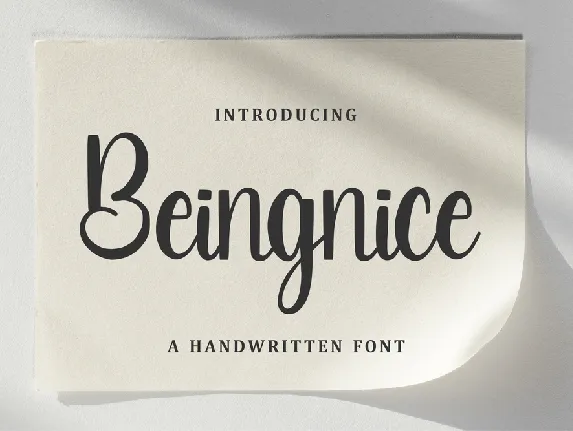 Beingnice font