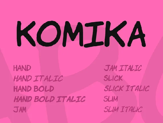 Komika font