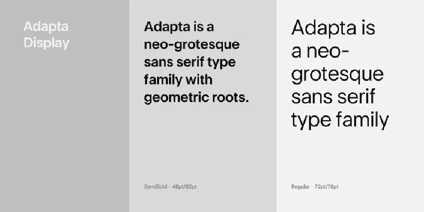 Adapta Sans Serif Demo font