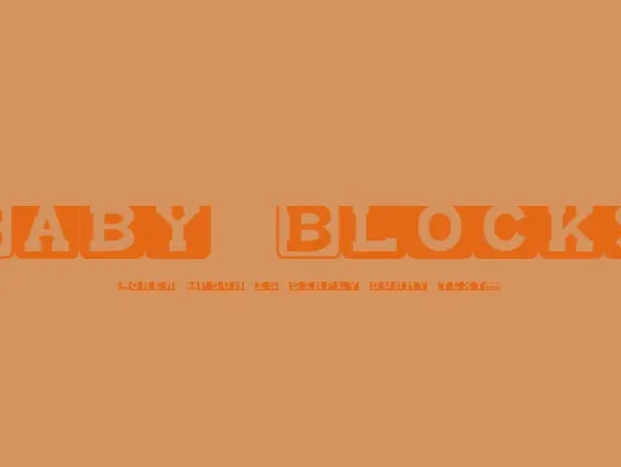 Baby Blocks Fancy font