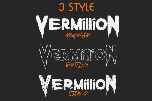 Vermillion Display font