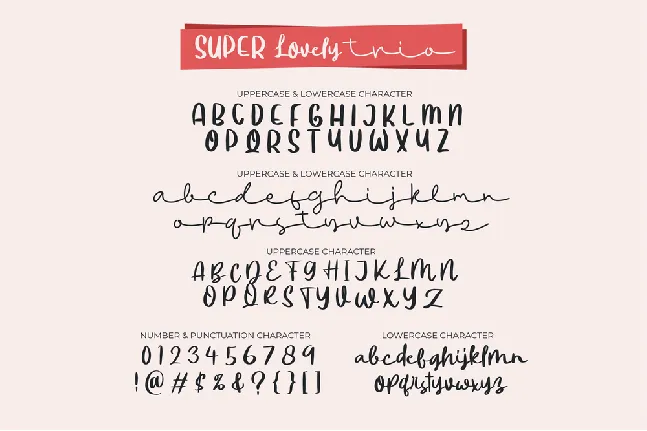 Super Lovely Trio font