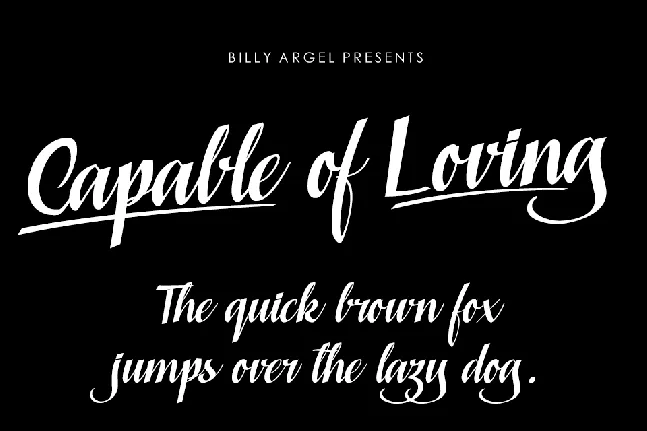 Capable of Loving Personal Use font