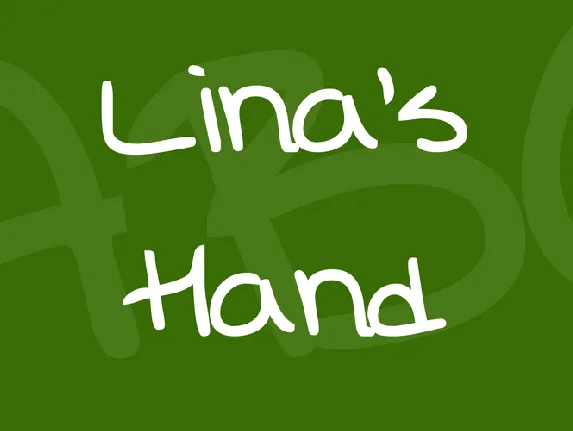 Lina's Hand font