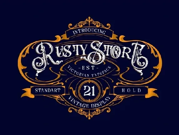 Rusty Store font